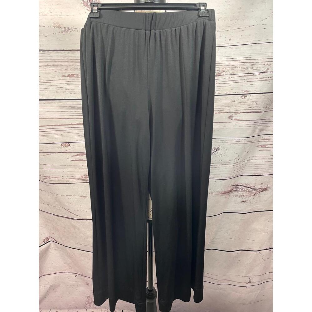 Briggs‎ New York Black Capri Flowy Elastic Waistband Pants Size M